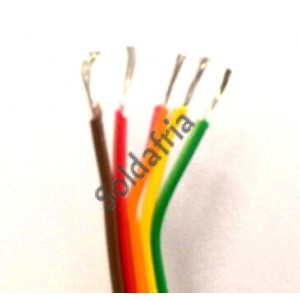 Flat Cable 5 Vias Colorido 26 AWG (Metro) Flat Cable 5 Vias Colorido 26 AWG (Metro)